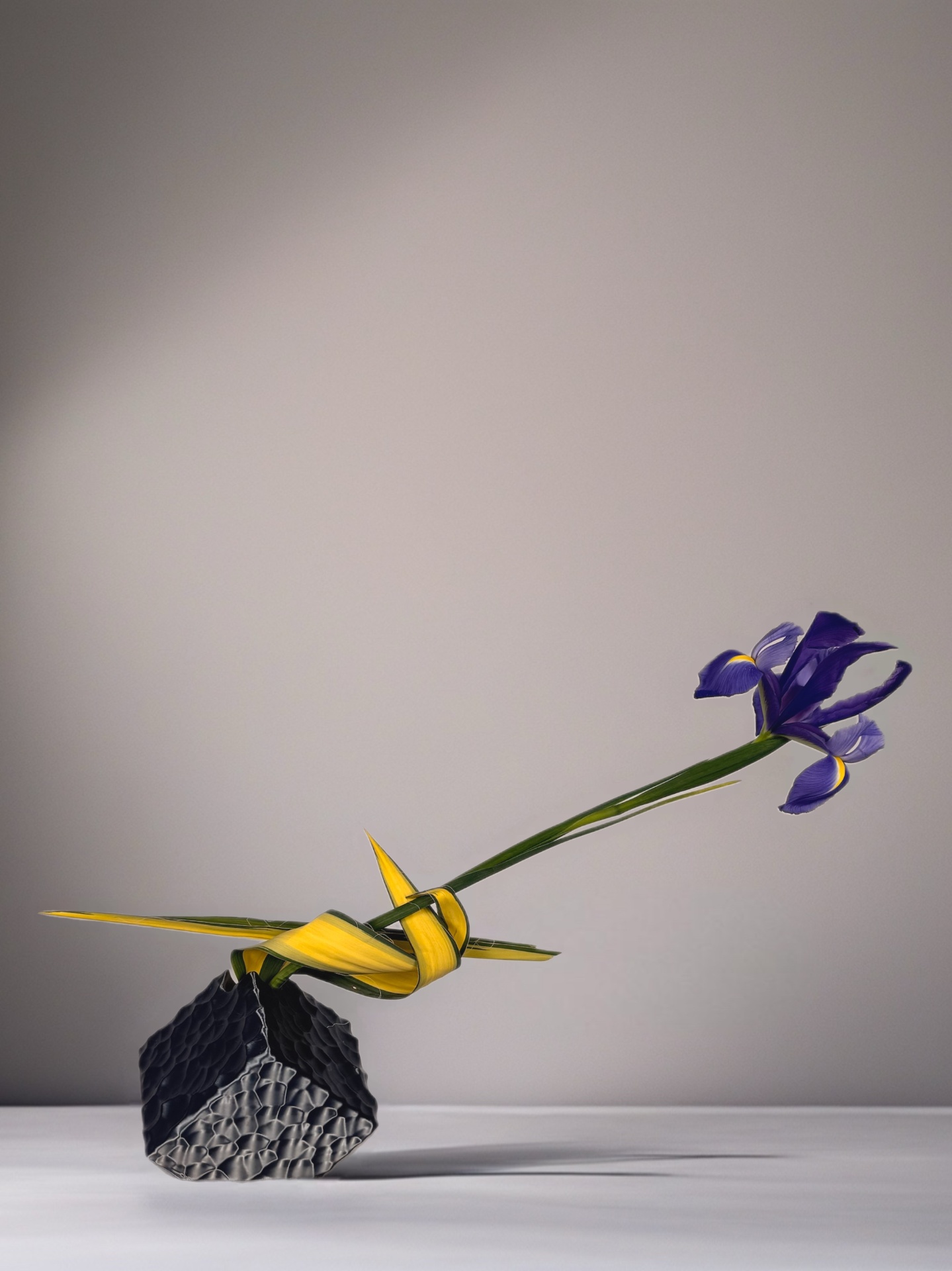Ikebana arrangement "iris in flight" by arya flowerslab, Macerata